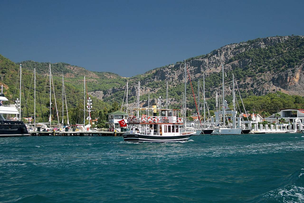 Boats at Göcek Municipal Marina on the Fethiye coast
