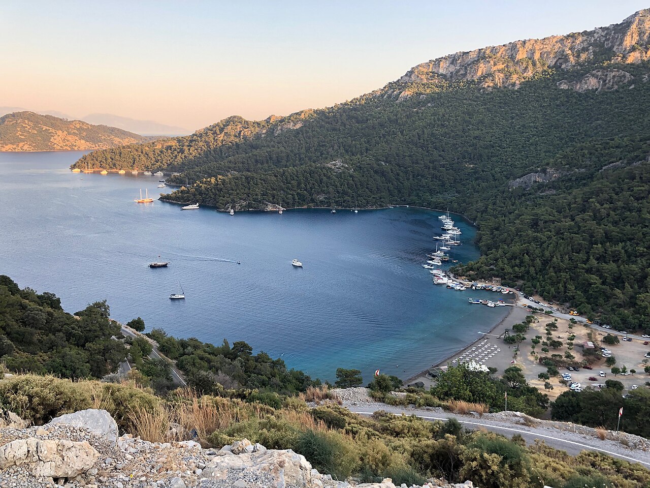 Sarsala Bay on the Dalaman coast seen from above